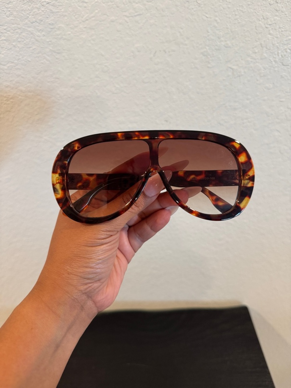 Tortoiseshell Shield Sunglasses - Brown Lenses